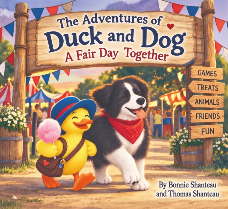 Duck and Dog at the county fair on the cover of A Fair Day Together